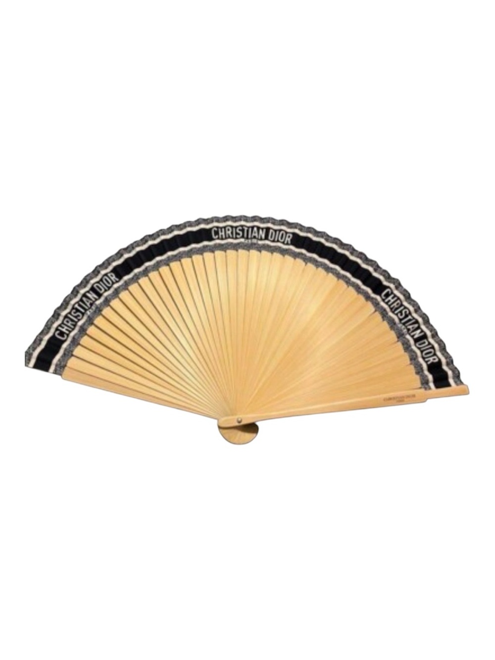 GWP-Christian Dior Bamboo Hand Fan with Black Trim